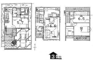 摂津市千里丘２丁目　新築戸建　３号地